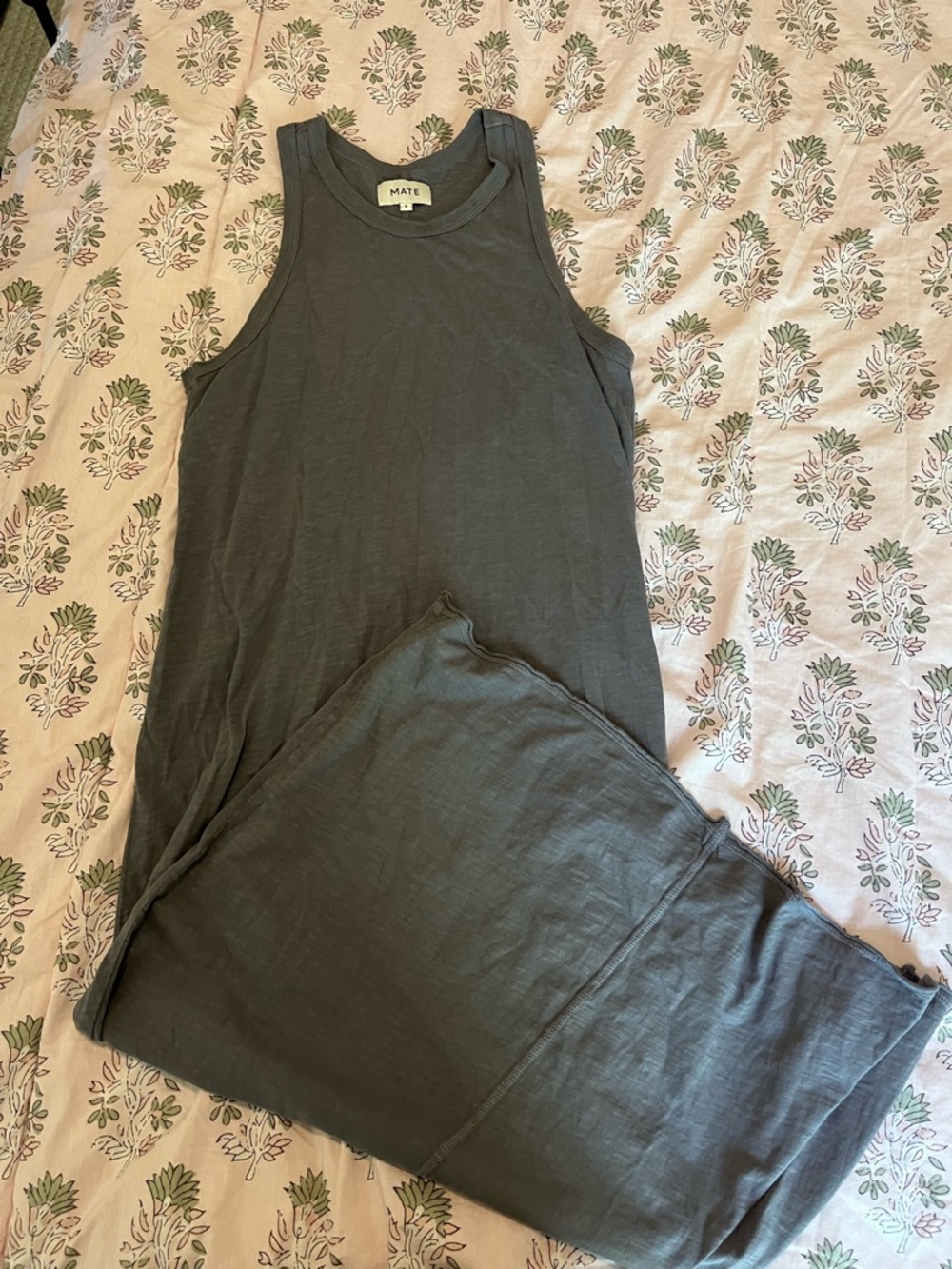 MATE the Label Gray Sleeveless Maxi Dress